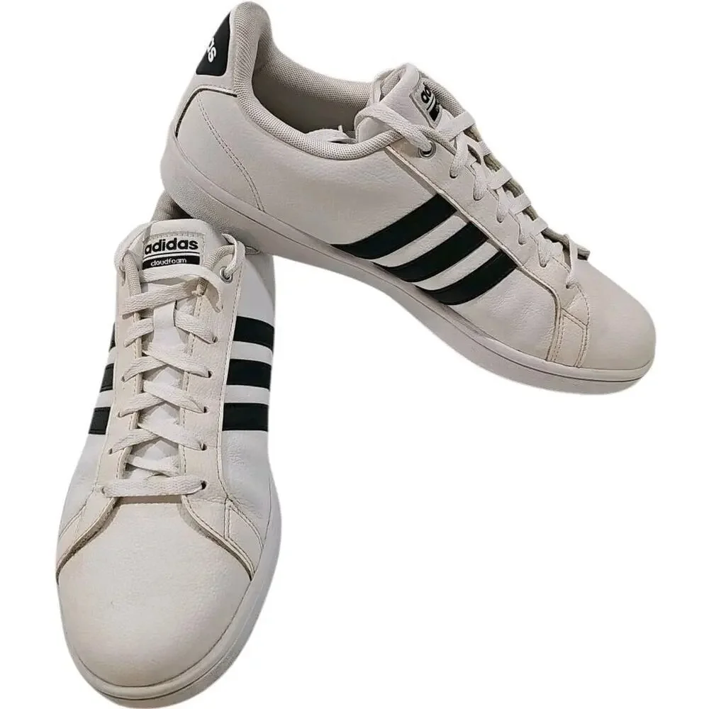 Adidas ~Men's Size 12~ Cloudfoam Neo White Black - AW4294-